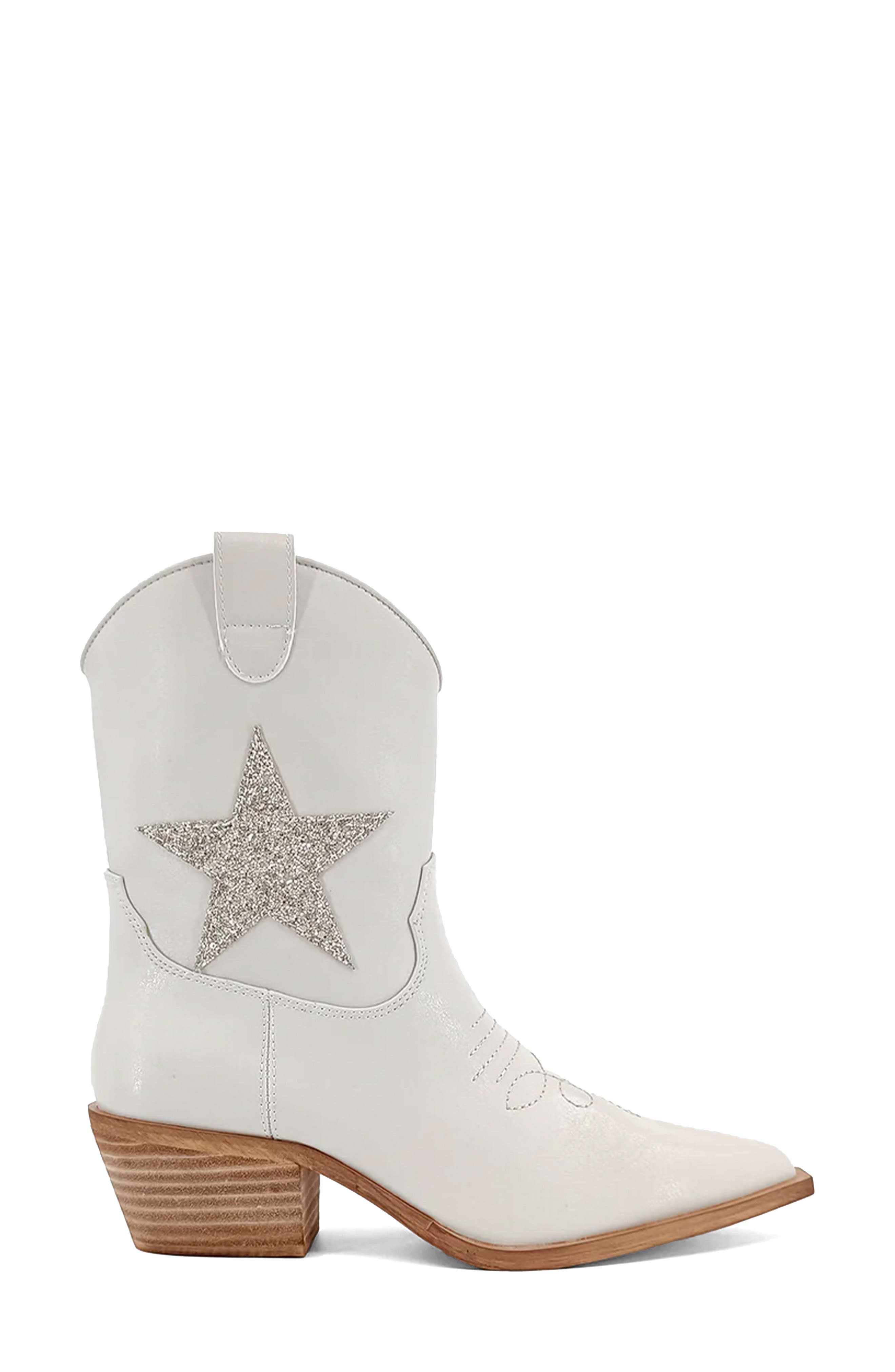 SHUSHOP Zurich Western Boot, Alternate, color, Pearl