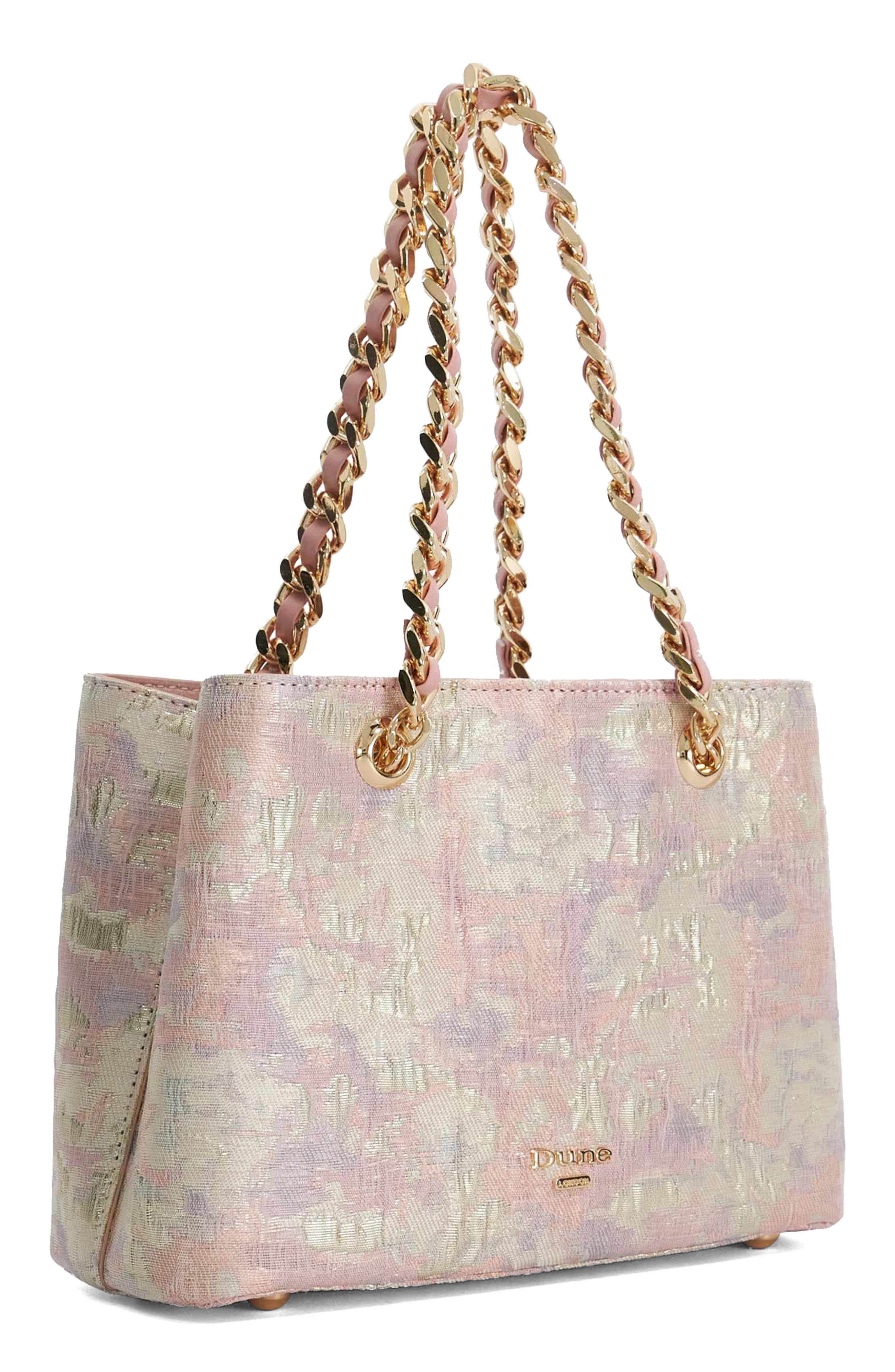 Dinidiemz Faux Leather Tote, Alternate, color, PINK