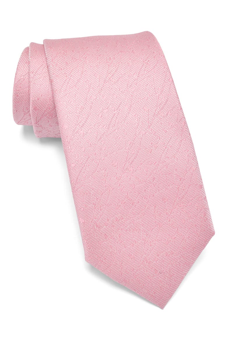 Gibson Floral Jacquard Tie, Main, color, PINK