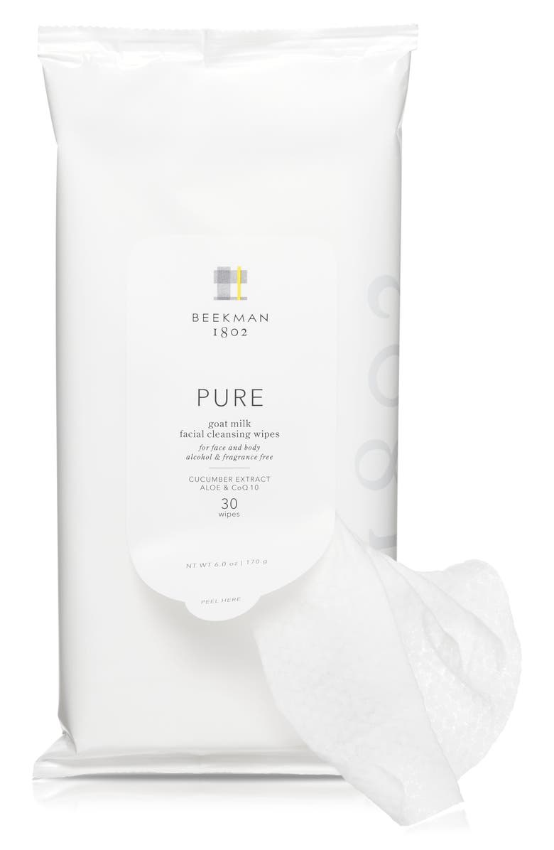 Beekman 1802 Pure Goat Milk Facial Cleansing Wipes, Alternate, color, 