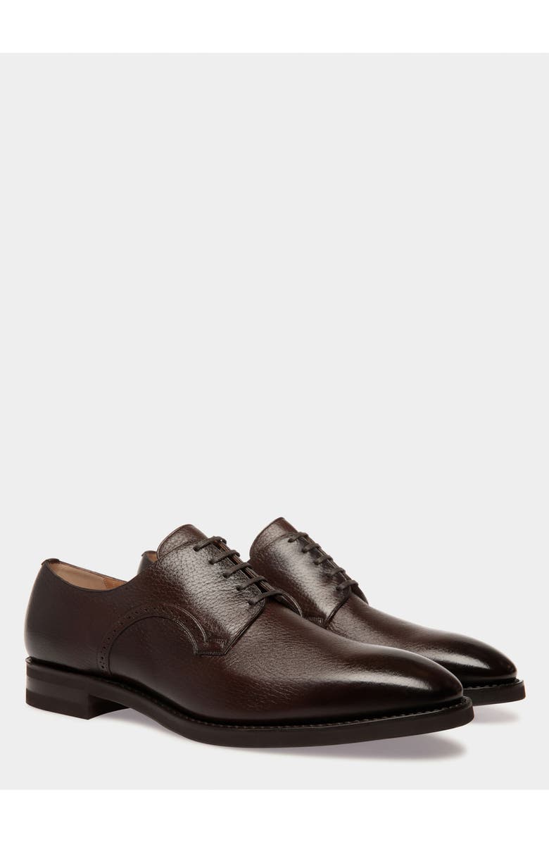 Bally Scribe Derby in Deer Leather, Alternate, color, Brown