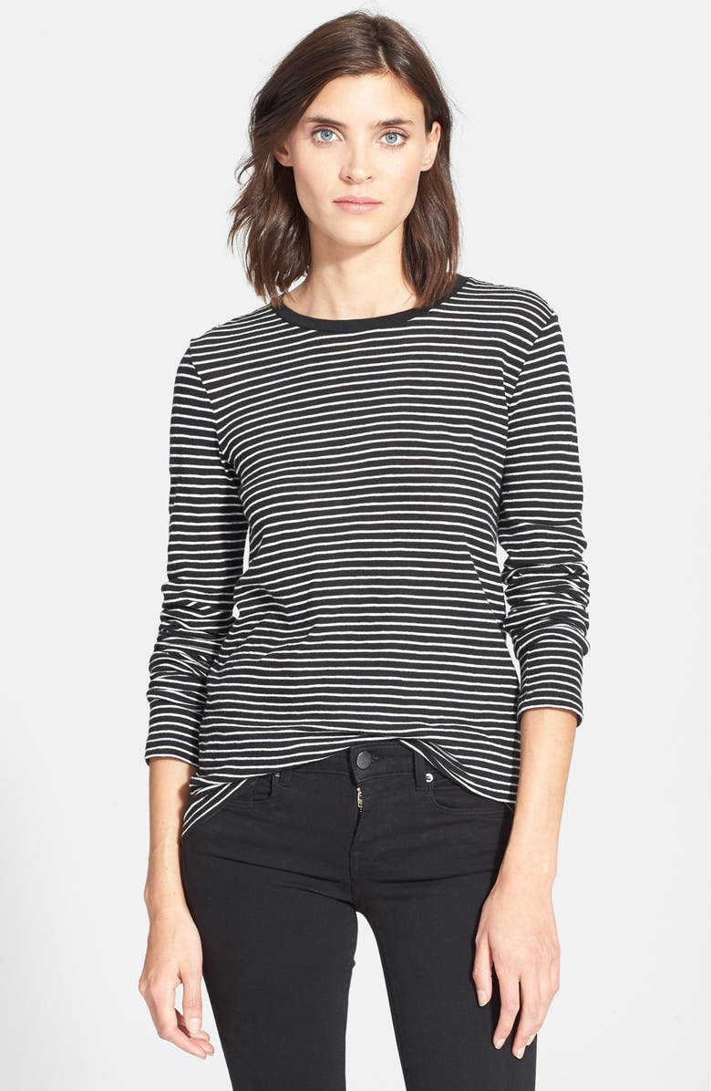 Vince Feeder Stripe Long Sleeve Tee, Main, color, 