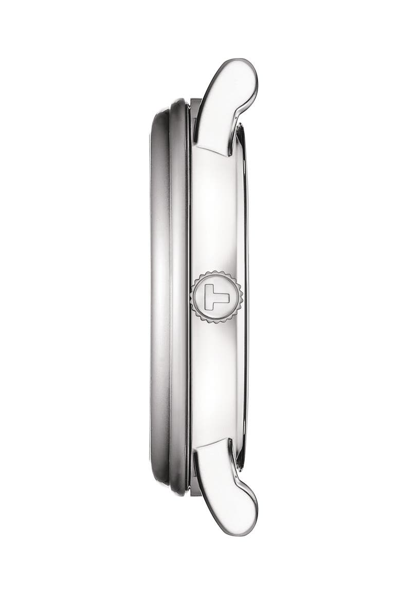 T-Classic Carson Premium Moonphase Bracelet Watch, 32mm, Alternate, color, SILVER
