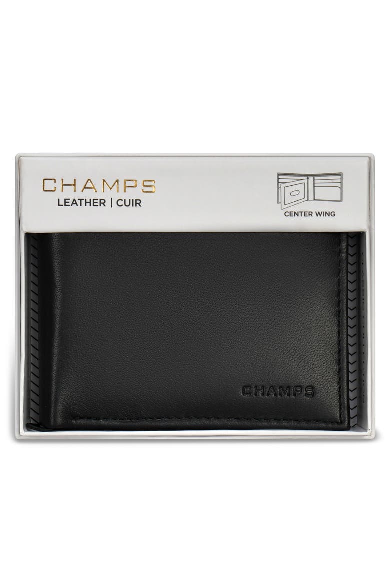 Classic ID Flap Leather Bifold Wallet, Alternate, color, BLACK