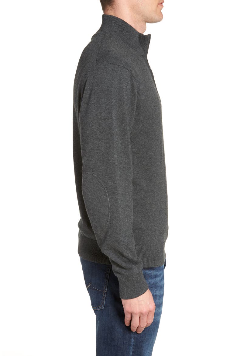 Philadelphia Eagles - Lakemont Regular Fit Quarter Zip Sweater, Alternate, color, CHARCOAL HEATHER