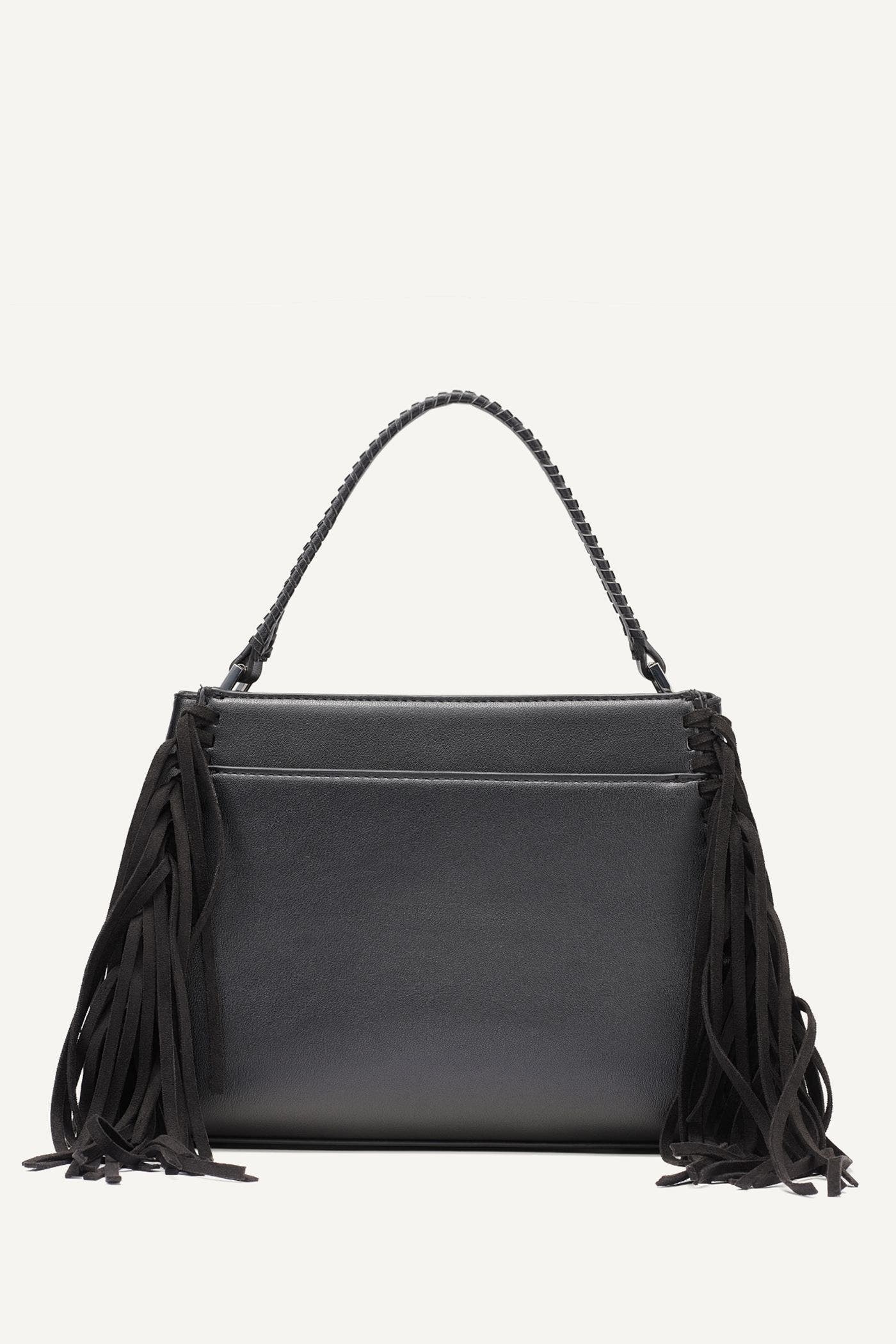 DKNY Foster Medium Satchel, Alternate, color, Black/Silver