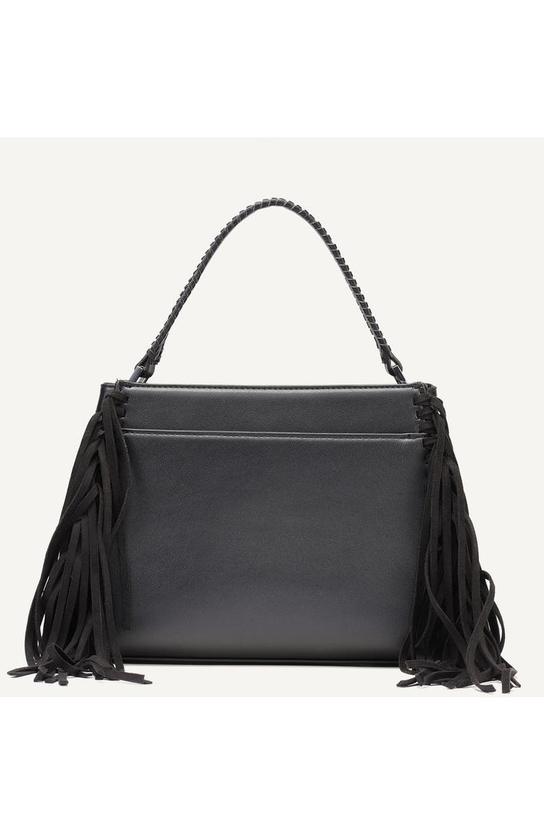 DKNY Foster Medium Satchel, Alternate, color, Black/Silver