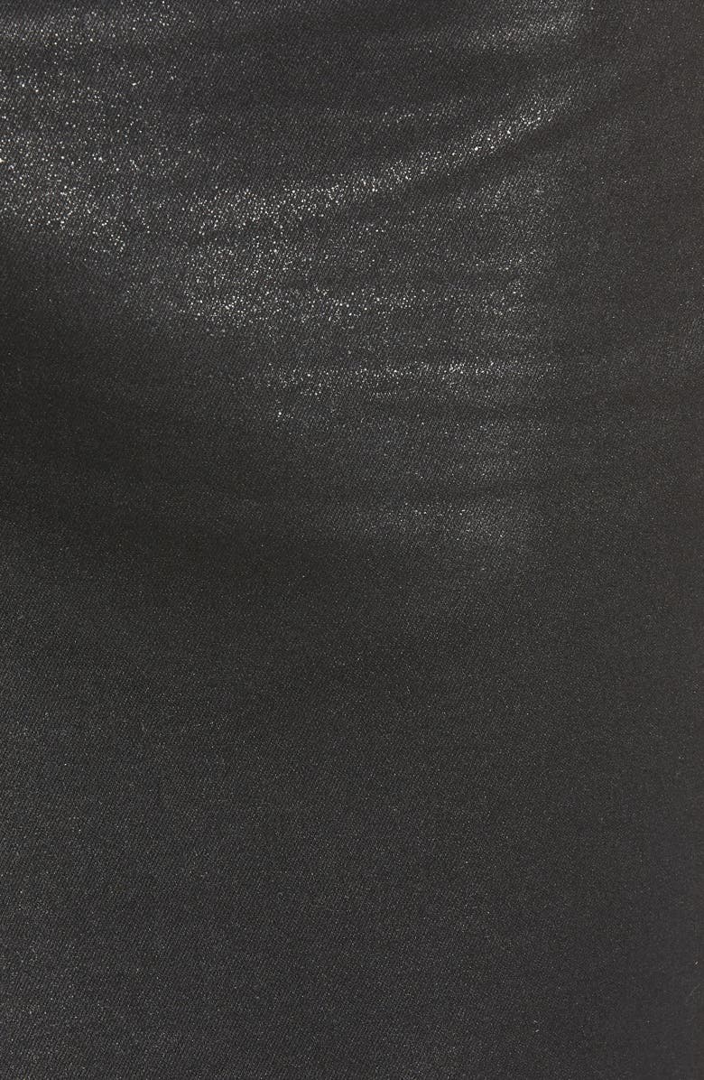 BLANKNYC Black Jack Coated Denim Miniskirt, Alternate, color, 