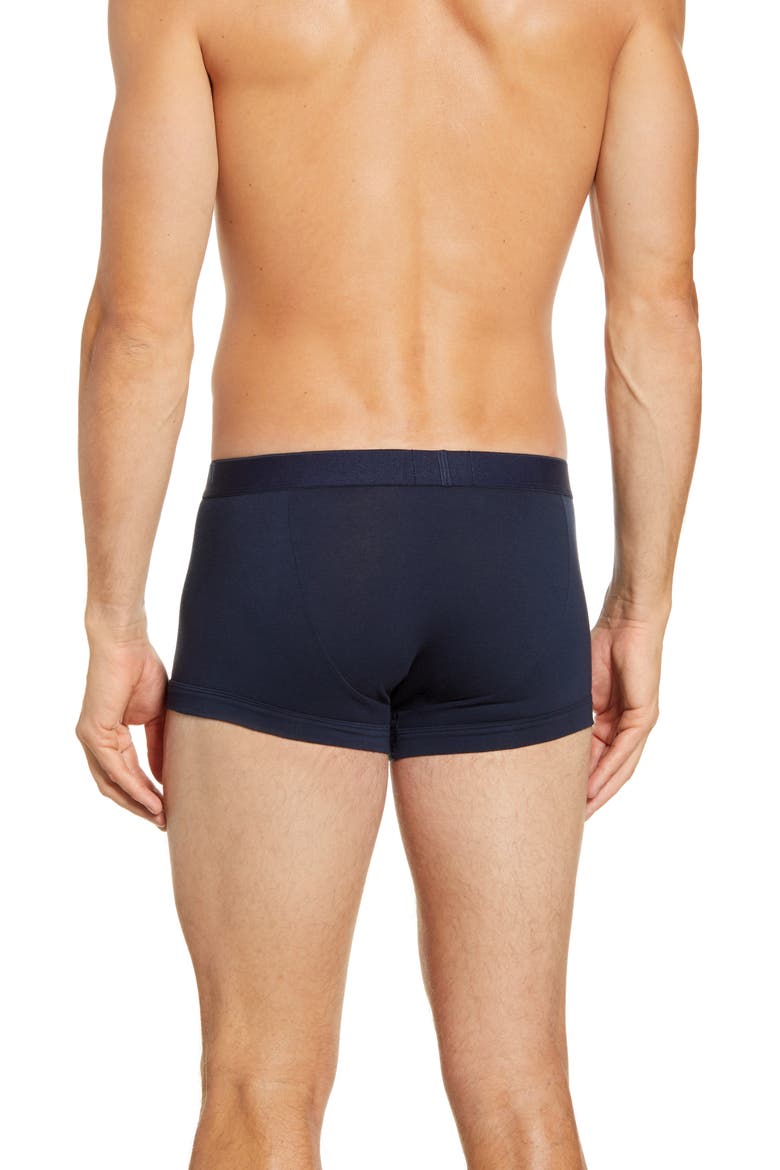 3-Pack Logo Stretch Cotton Trunks, Alternate, color, MARINE/ MARINE/ MARINE