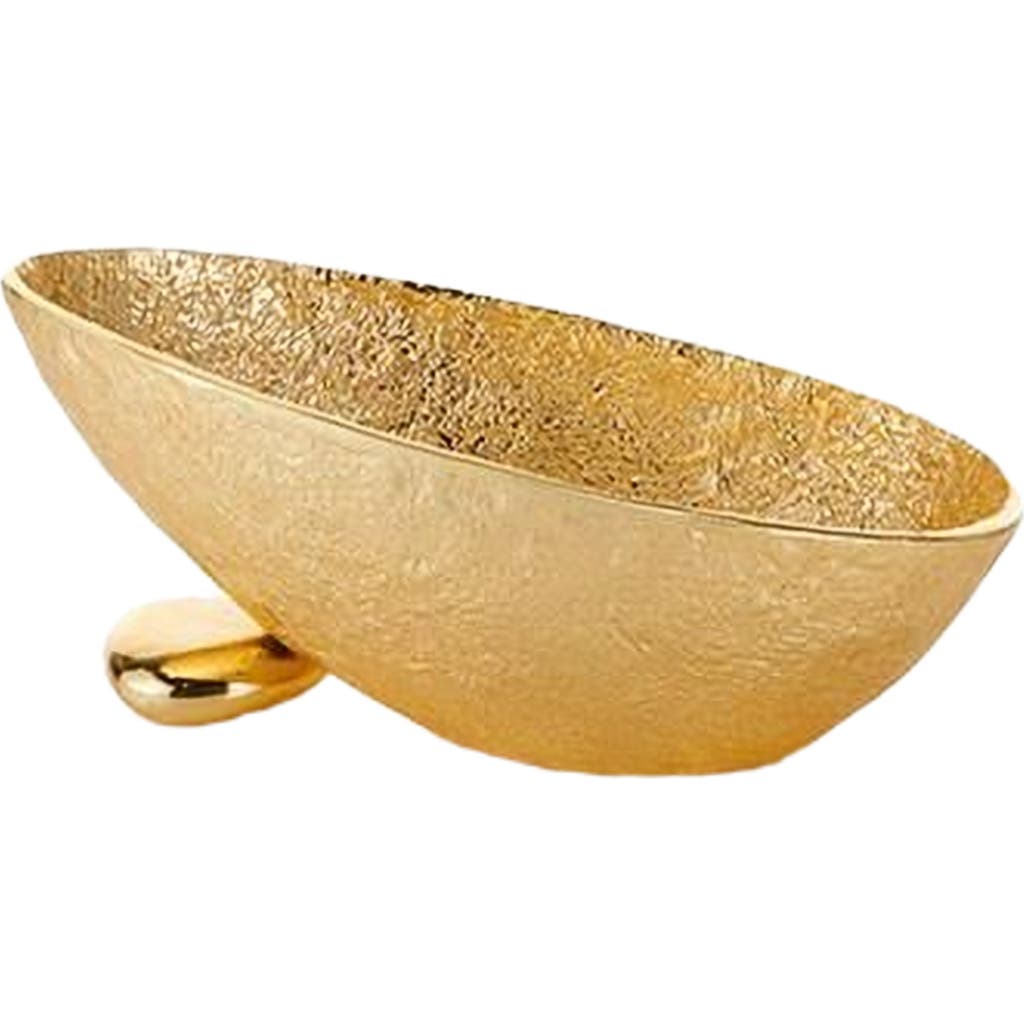 Lunares Large Nest Rock Bowl In Gold