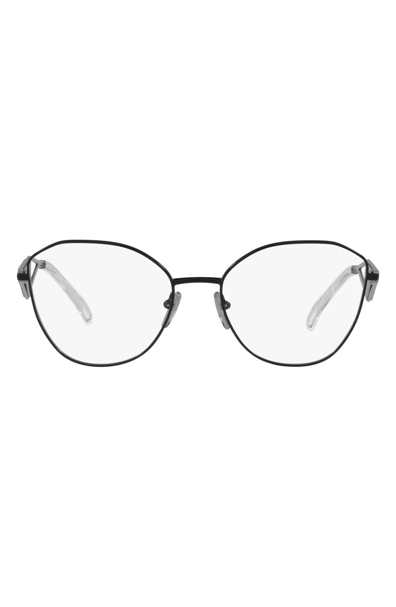 Prada 55mm Round Optical Glasses, Main, color, 