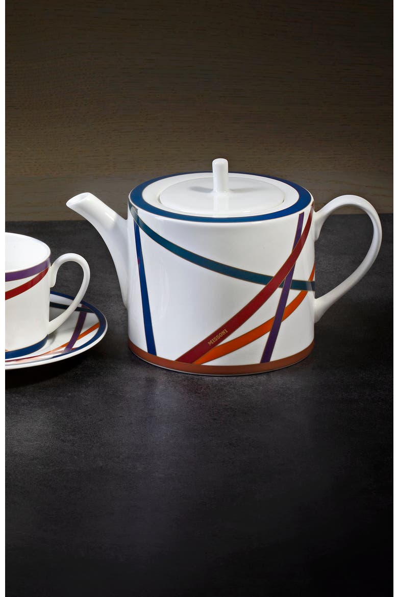 Tea Pot or Coffee Pot NASTRI  Multicolor diam. 4.75", H 5", Alternate, color, Multicolor