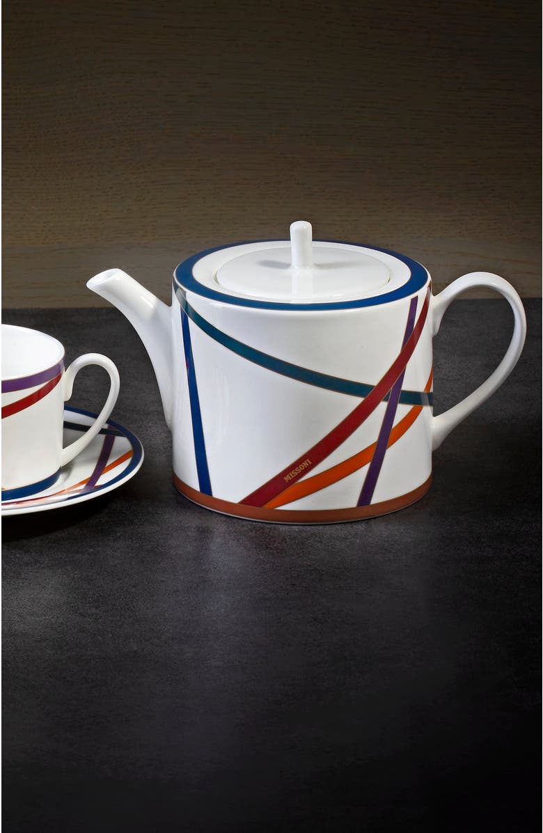Missoni Home Tableware Tea Pot or Coffee Pot NASTRI Multicolor diam. 4.75", H 5", Alternate, color, Multicolor