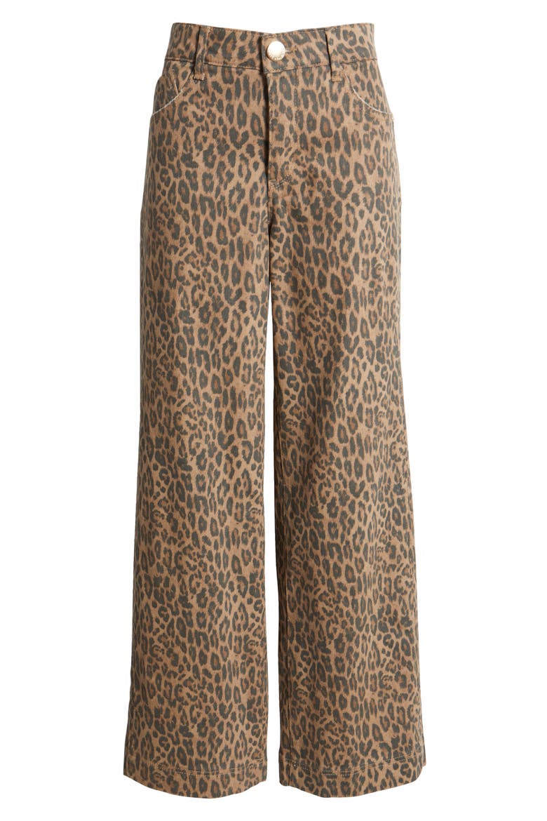 Gracie Skyrise Double Side Seam Wide Leg Jeans, Alternate, color, BROWN/ BLACK MULTI