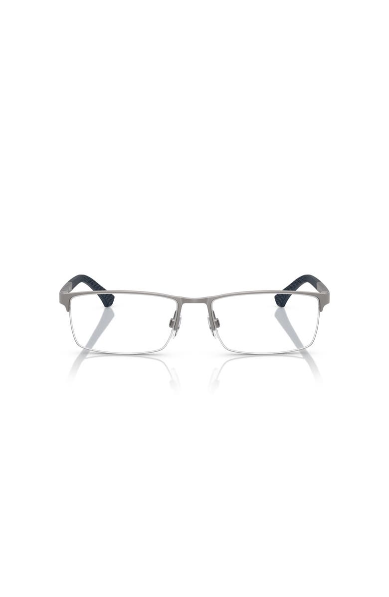 Emporio Armani 55mm Rectangle optical glasses, Alternate, color, Grey