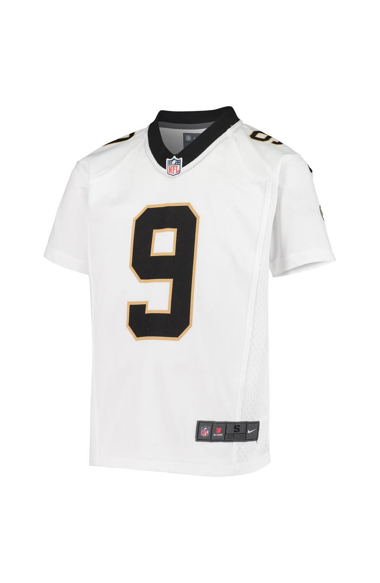 Nike Youth New Orleans Saints Drew Brees Nike White Game Jersey, Alternate, color, 
