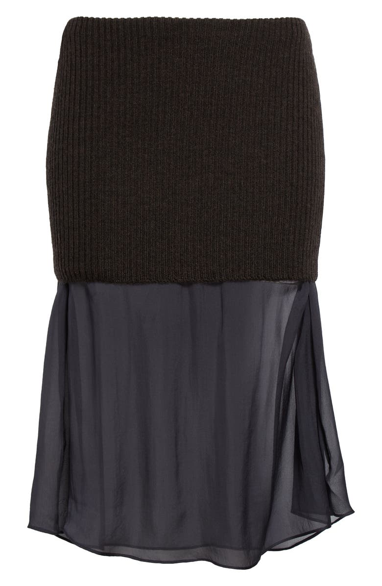 Paloma Wool Holly Mixed Media Skirt, Alternate, color, Brown