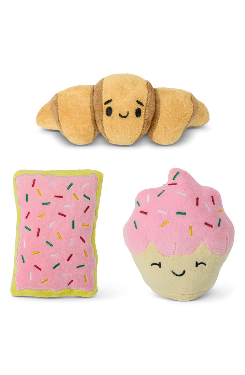 Core Home 3-Piece Pastry Plush Squeaker Dog Toy Set, Alternate, color, Pink Multi