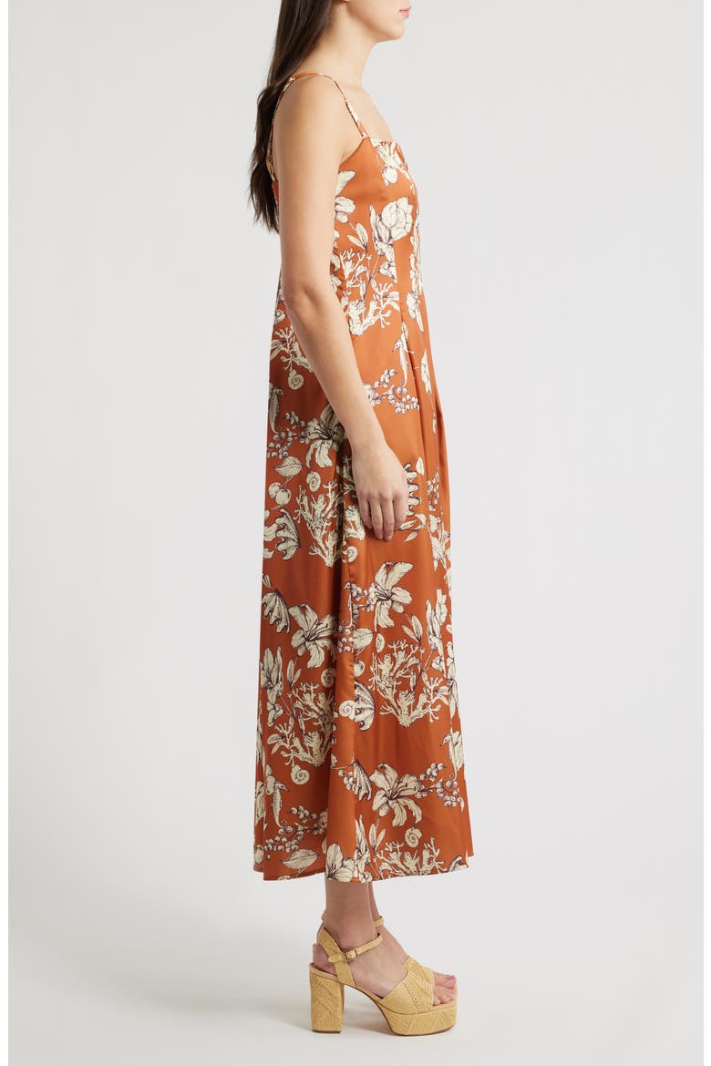 Carisa Sleeveless Flare Maxi Dress, Alternate, color, AMBER