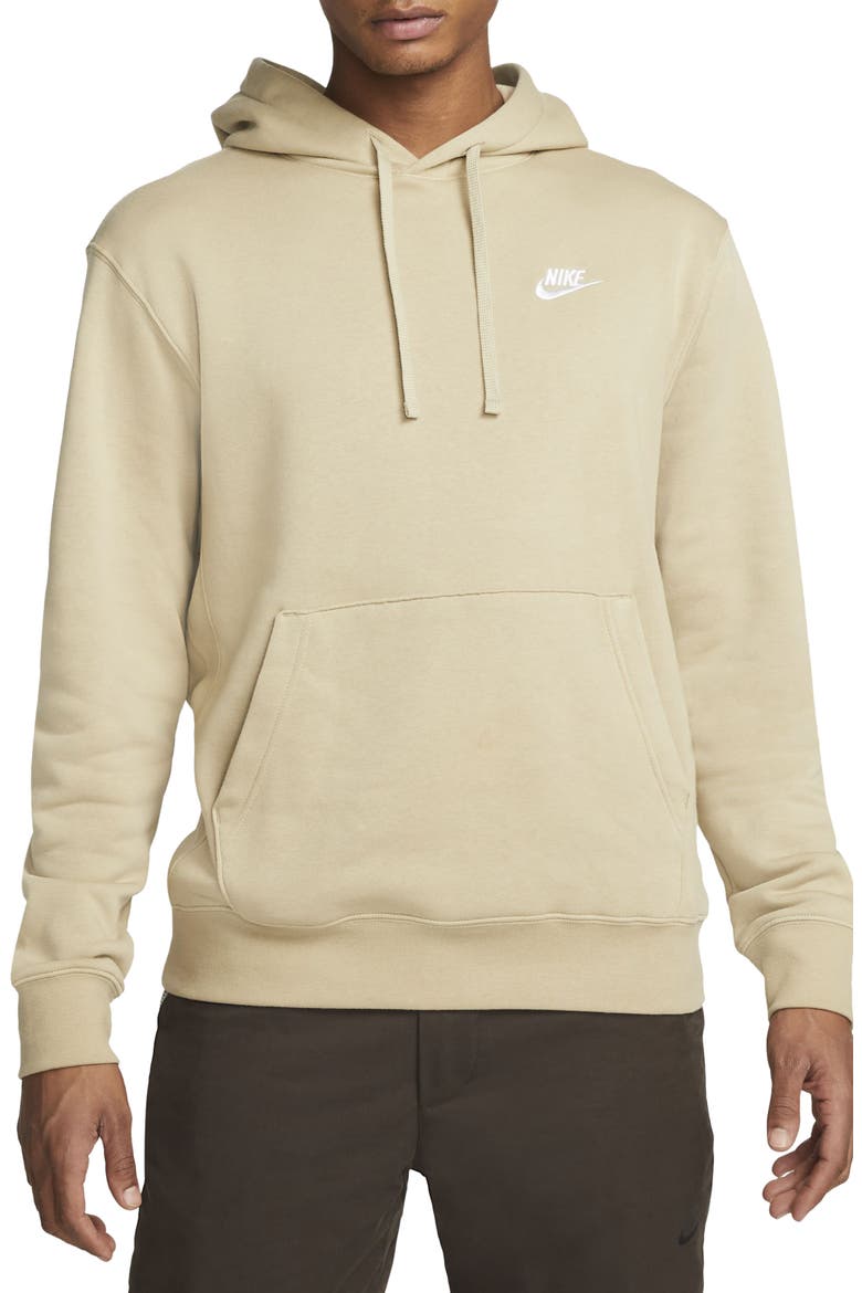Sportswear Club Hoodie, Main, color, LIMESTONE/ LIMESTONE/ WHITE