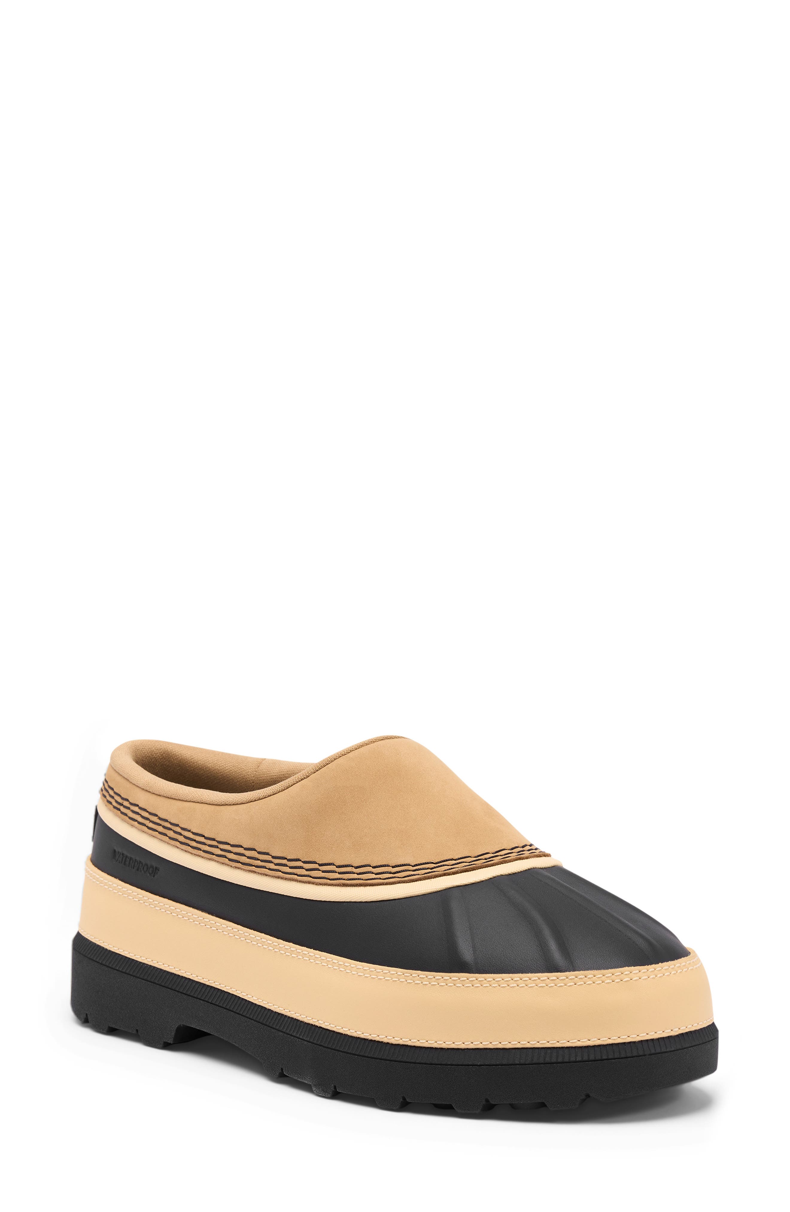 Ambler™ Waterproof Clog, Main, color, CARIBOU BUFF/ BLACK