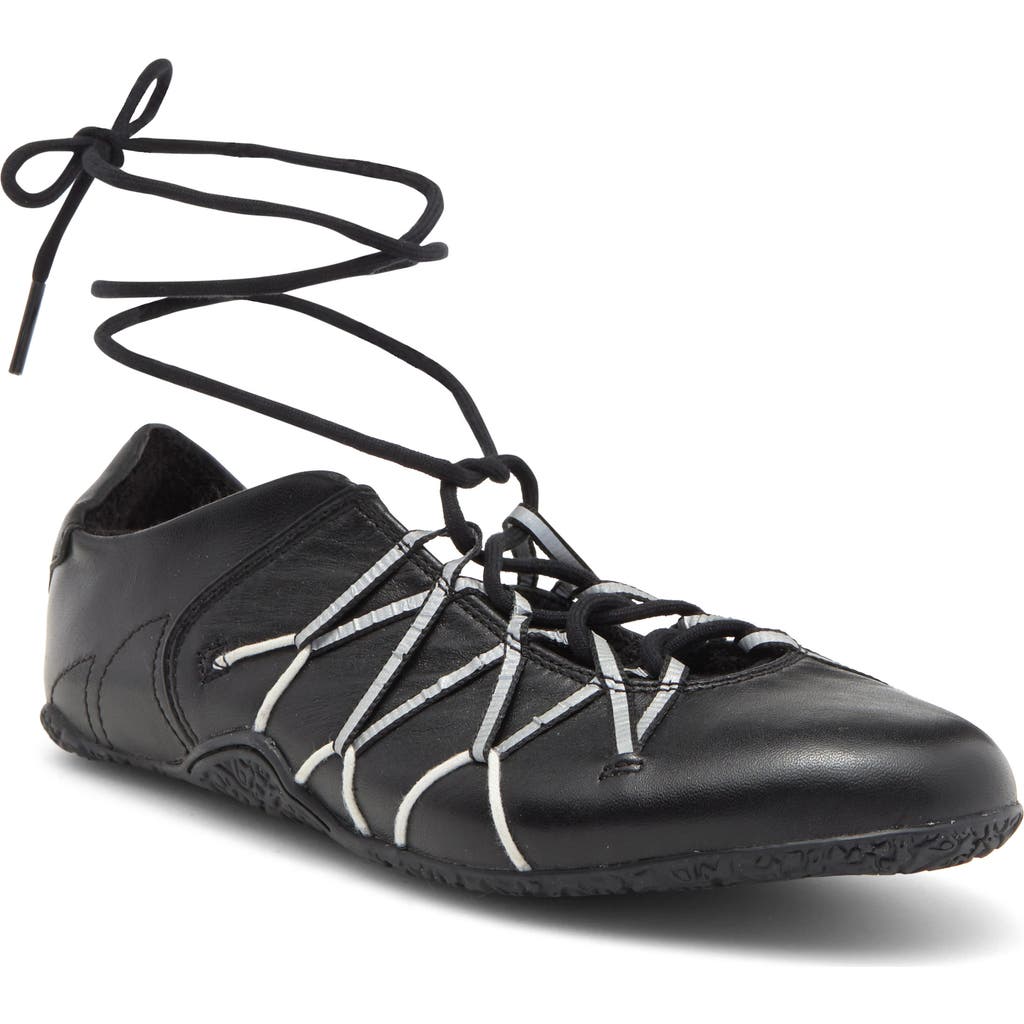 Jeffrey Campbell Regimen Ankle Wrap Sneaker In Black Combo
