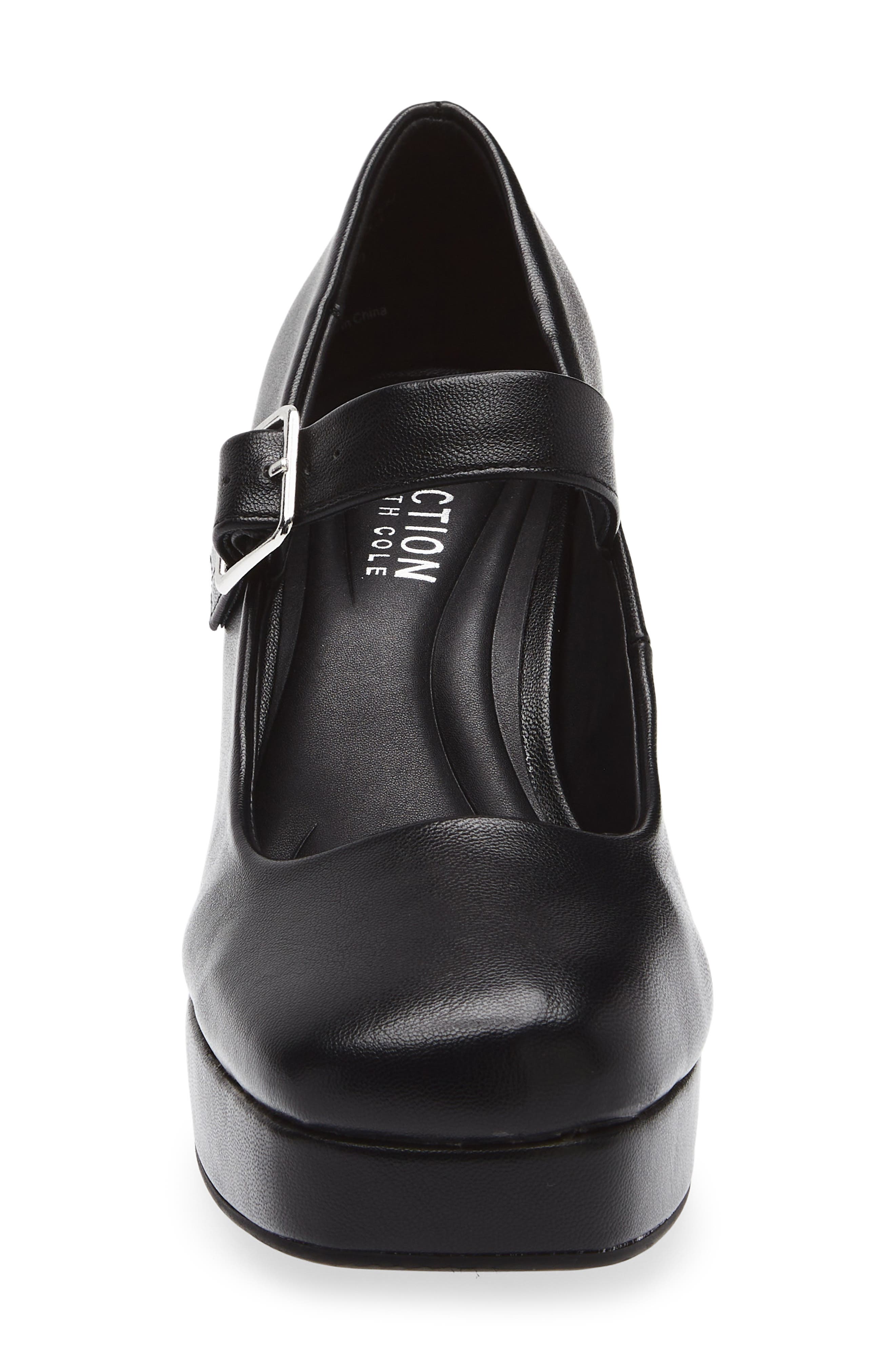 Reaction Kenneth Cole Klair Block Heel Mary Jane, Alternate, color, Black Smooth