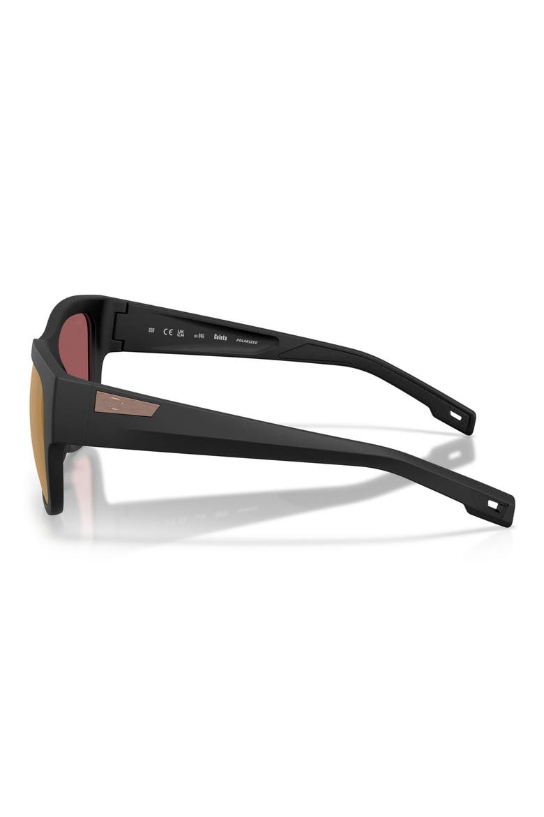 Caleta 55mm Polarized Square Sunglasses, Alternate, color, NETPLUS BLACK / GOLD