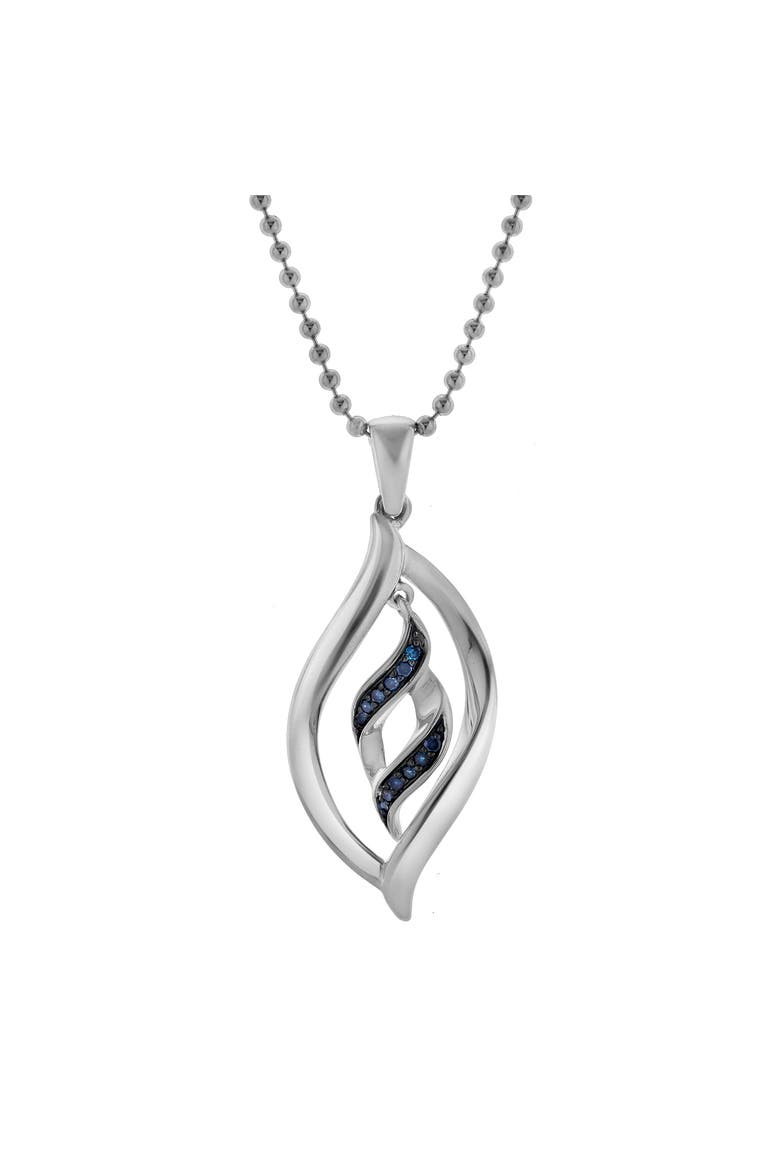 Noraya Sterling Silver 0.09 Ct Diamond Teardrop Pendant, Main, color, 925 Sterling Silver