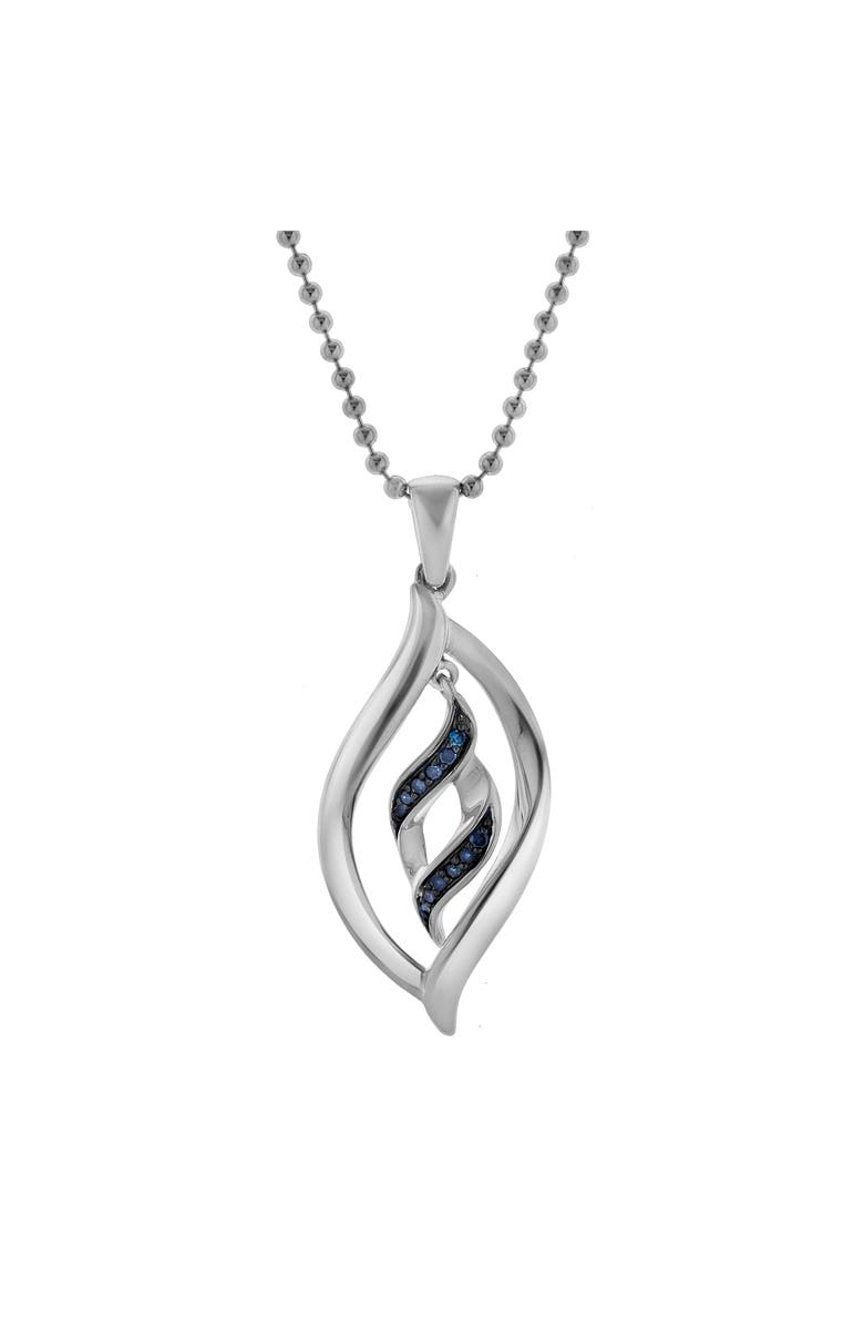 LuvMyJewelry Noraya Sterling Silver 0.09 Ct Diamond Teardrop Pendant, Main, color, 925 Sterling Silver