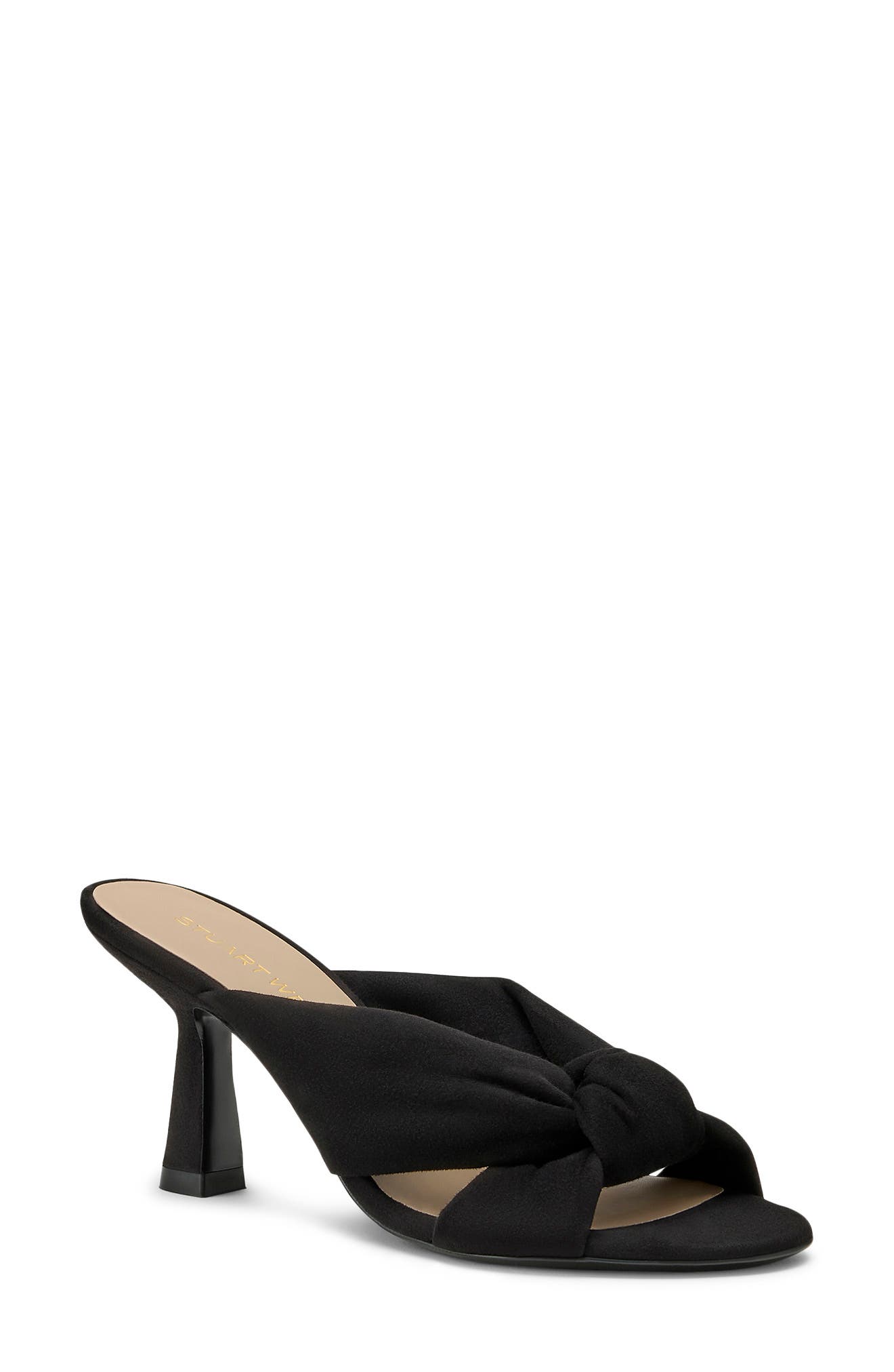 Stuart Weitzman Soplaya Slide 75, Main, color, Black