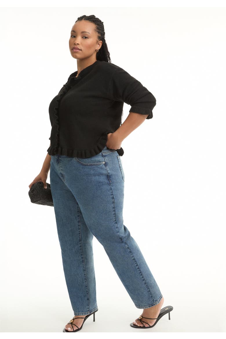 Curvie Fit High Rise Straight Leg Stretch Jeans, Alternate, color, VINTAGE MEDIUM WASH