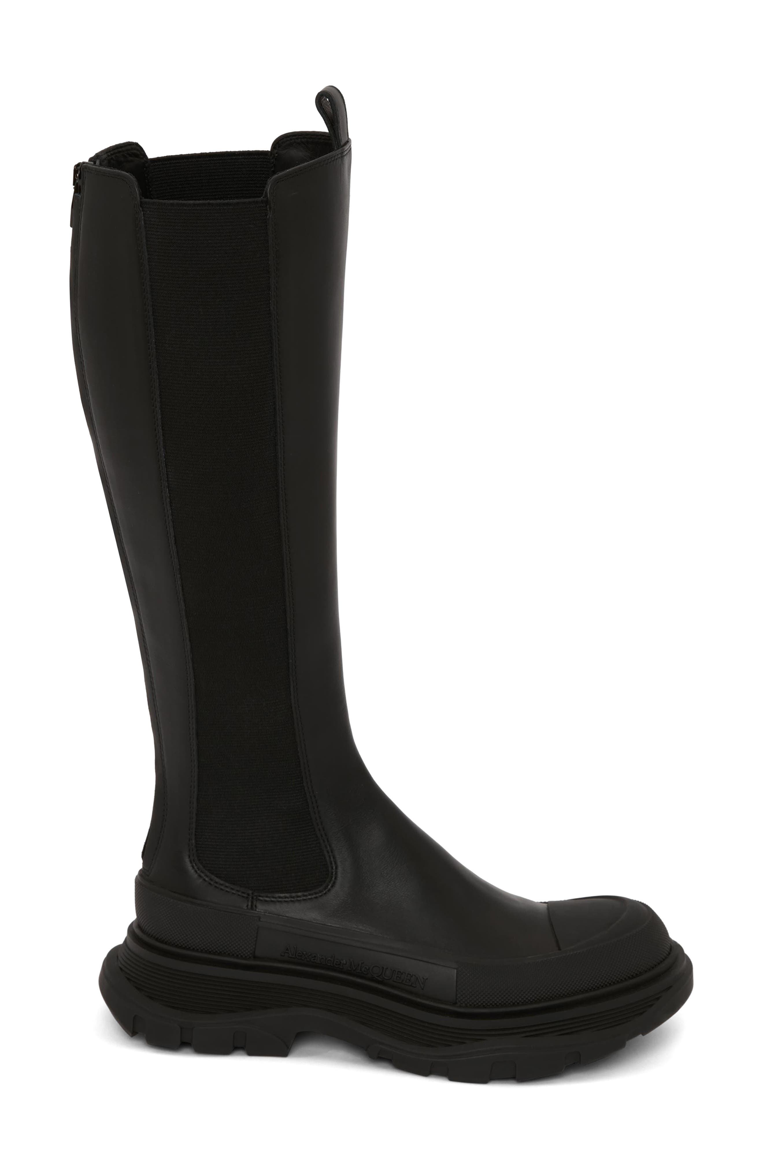 McQueen Alexander McQueen Tread Slick Knee High Boot, Alternate, color, 