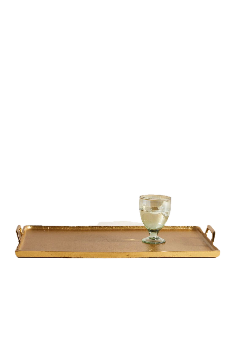 Be Home Seline Rectangular Tray, Main, color, Gold