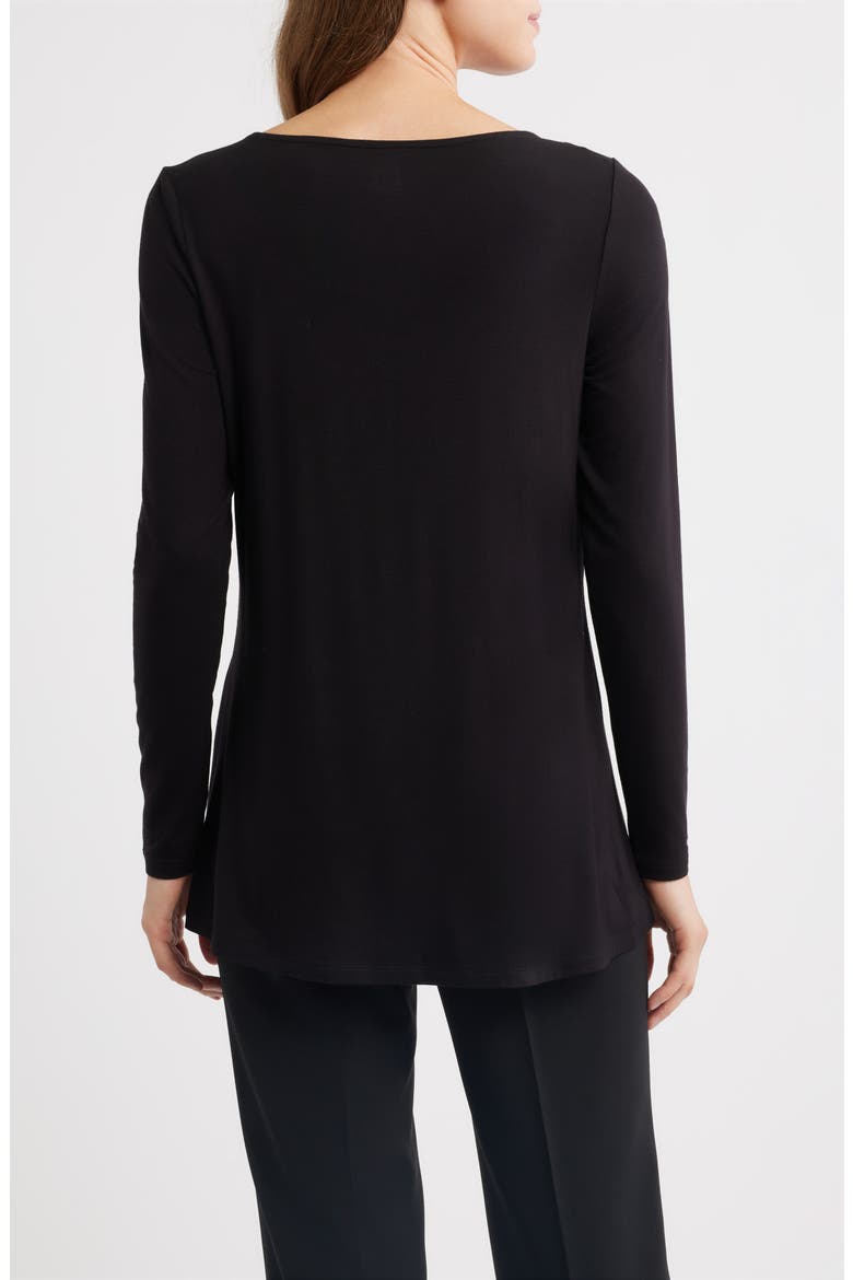 Long Sleeve Elastic Waist Top, Alternate, color, ANNE BLACK