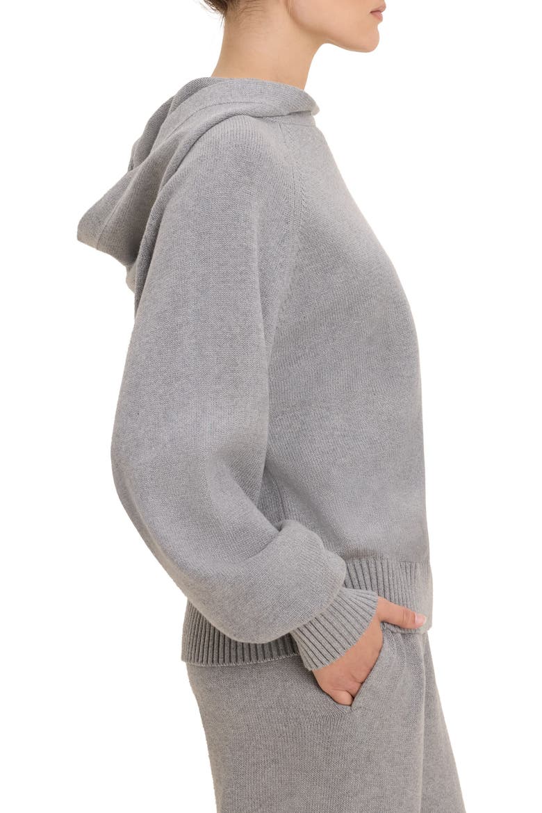 Cotton Sweater Hoodie, Alternate, color, GREY HEATHER