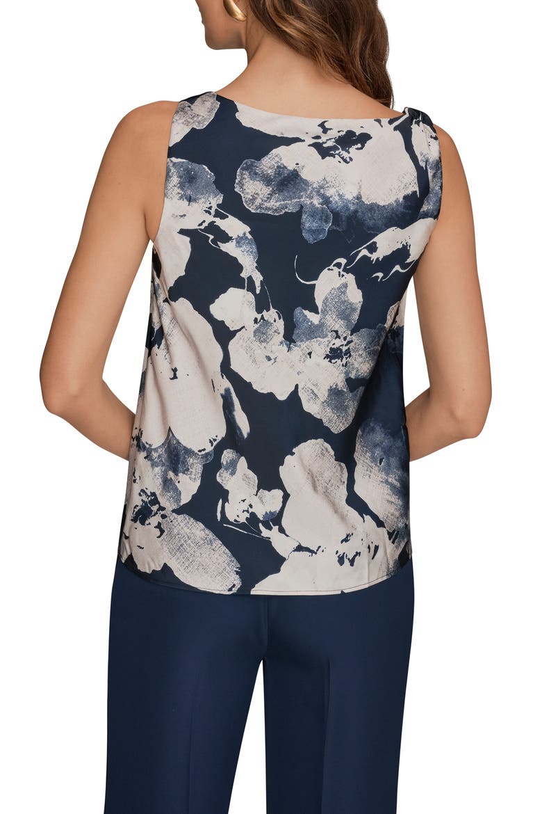 Floral Asymmetric Sleeveless Hardware Accent Top, Alternate, color, NIGHTFALL MULTI
