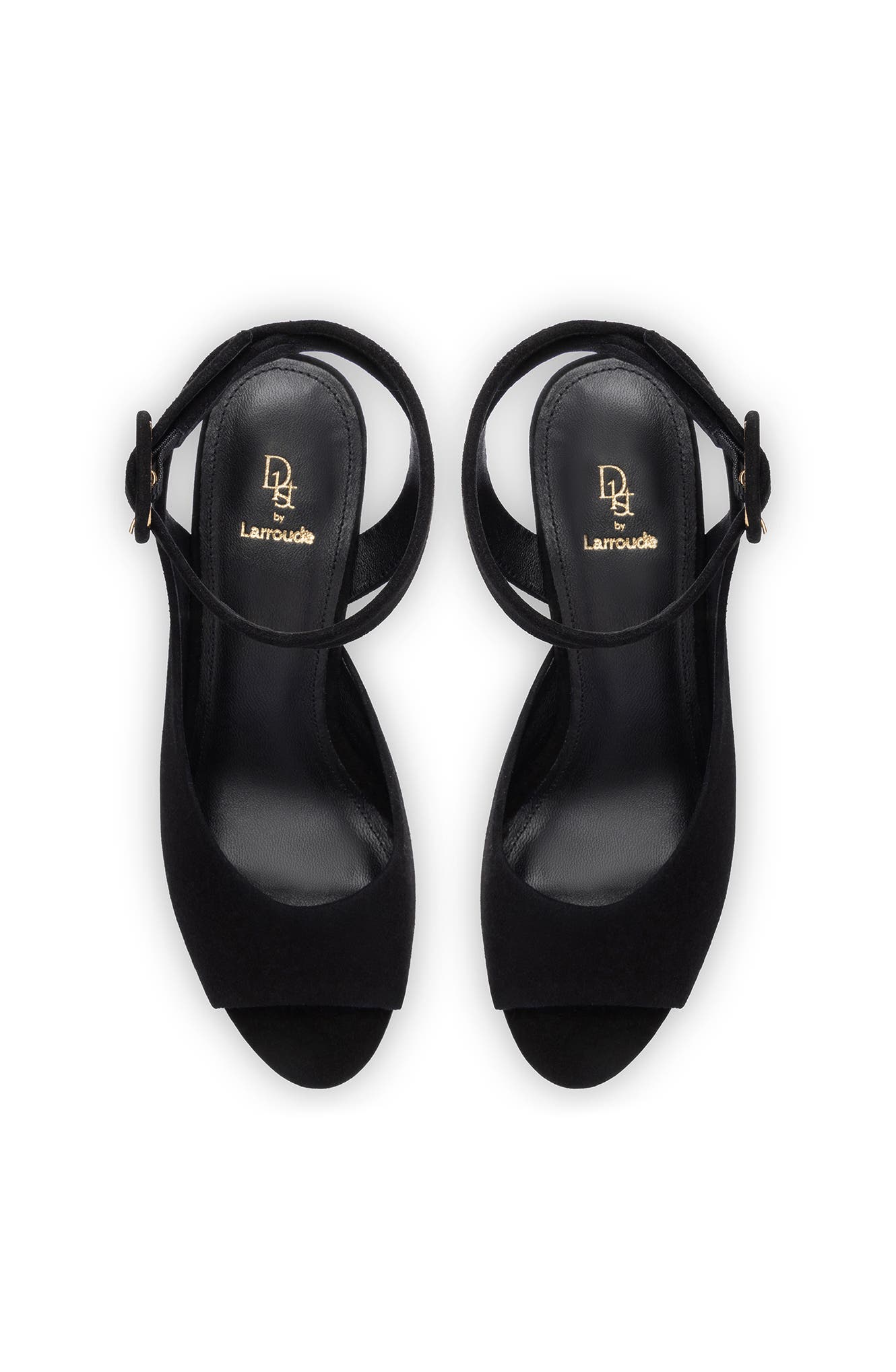 Larroudé Deena By Larroudé Wedge Sandal, Alternate, color, 