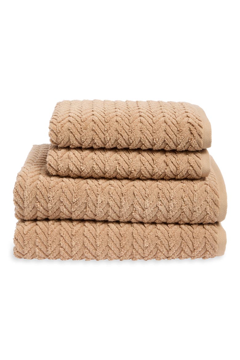 Seville 4-Piece Cotton Towel Set, Main, color, MINK