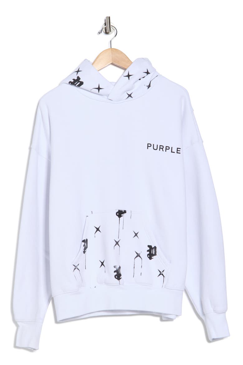 Logo Graphic Fleece Hoodie, Alternate, color, WHITE