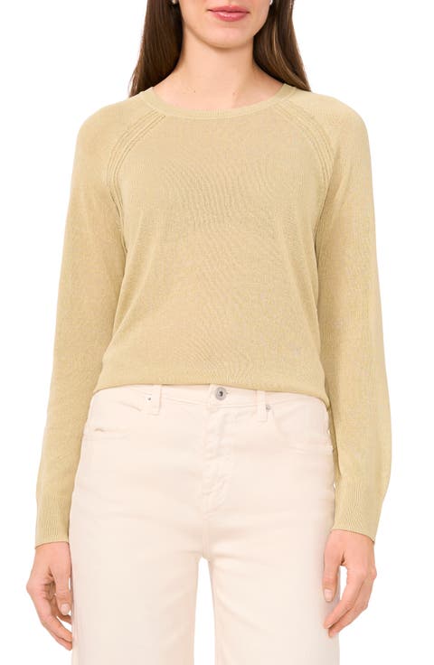 Crewneck Raglan Sleeve Sweater