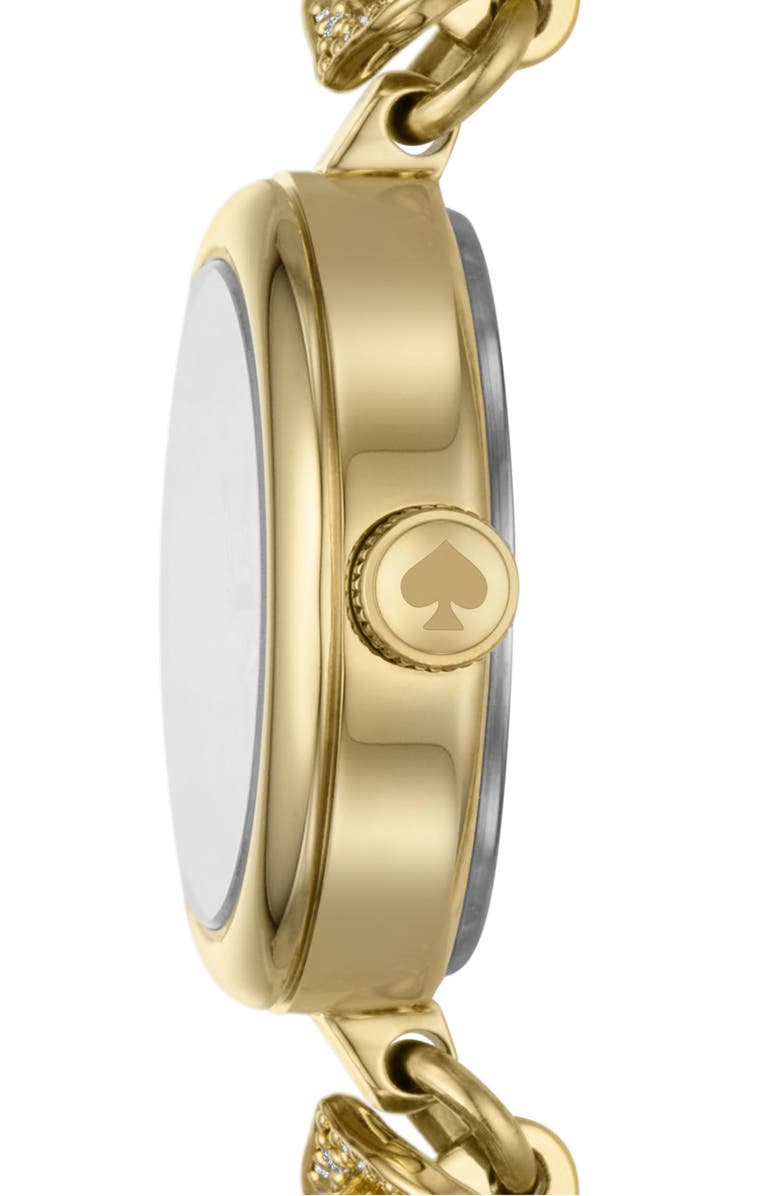 Kate Spade New York monroe floral crystal strap watch, 24mm, Alternate, color, Gold