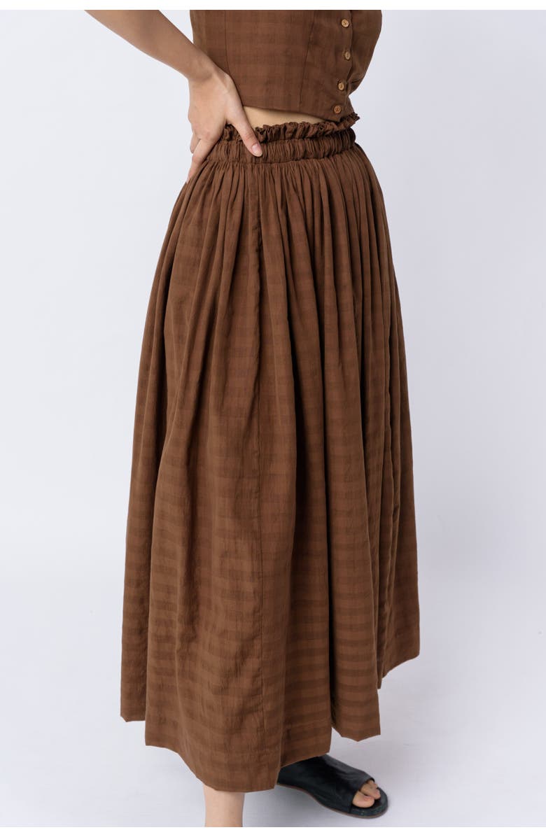 World of Crow Antique Brown Pull On Skirt, Alternate, color, 