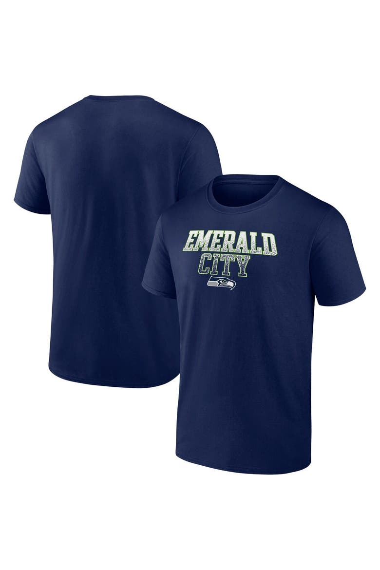 Men's Fanatics College Navy Seattle Seahawks Heavy Hitter T-Shirt, Main, color, Navy