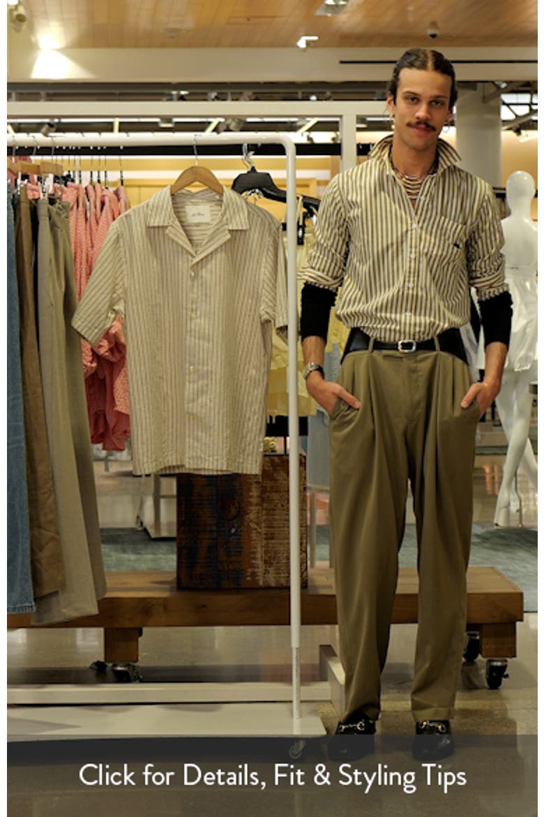 Stripe Cotton & Linen Camp Shirt video