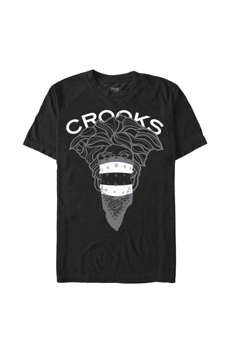 Crooks & Castles Men's Crooks & Castles Medusa Black and White Effect Graphic T-Shirt, Main, color, Black