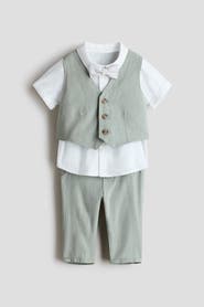 H&M 4-piece Linen-blend Dressy Set