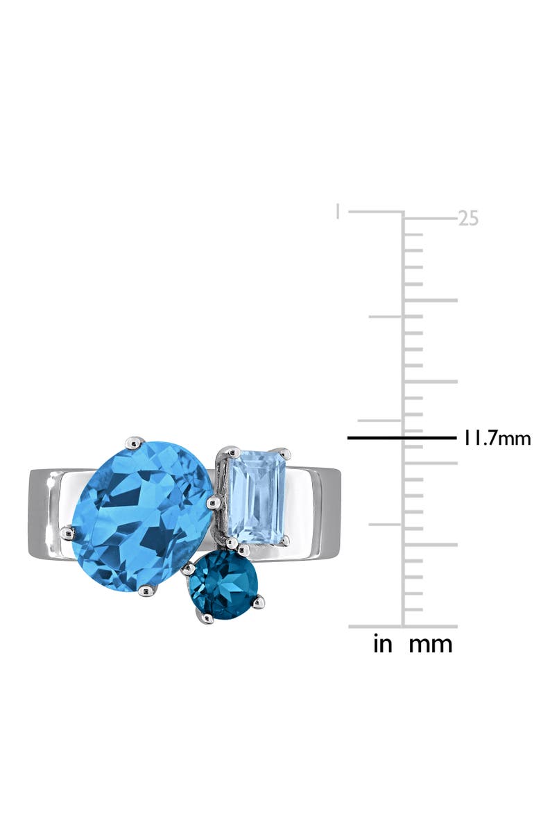 Julianna B. Multi Blue Topaz Ring Sterling Silver, Alternate, color, Blue Topaz
