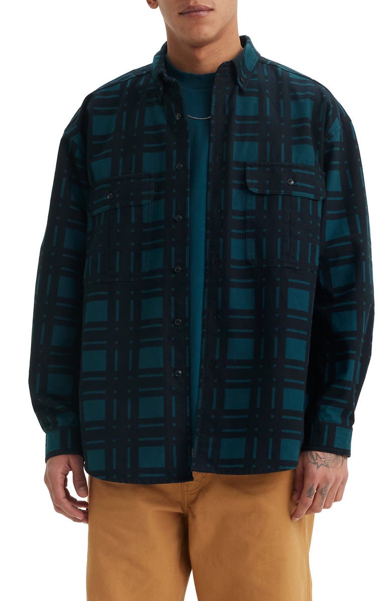 Levi's<sup>®</sup> Skate Plaid Cotton Flannel Button-Down Shirt, Main, color,