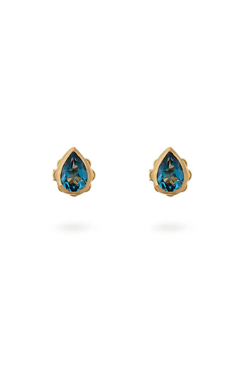 Eloise Jewelry Single Drop Stud Deep Blue Topaz, Alternate, color, Deep Blue Topaz